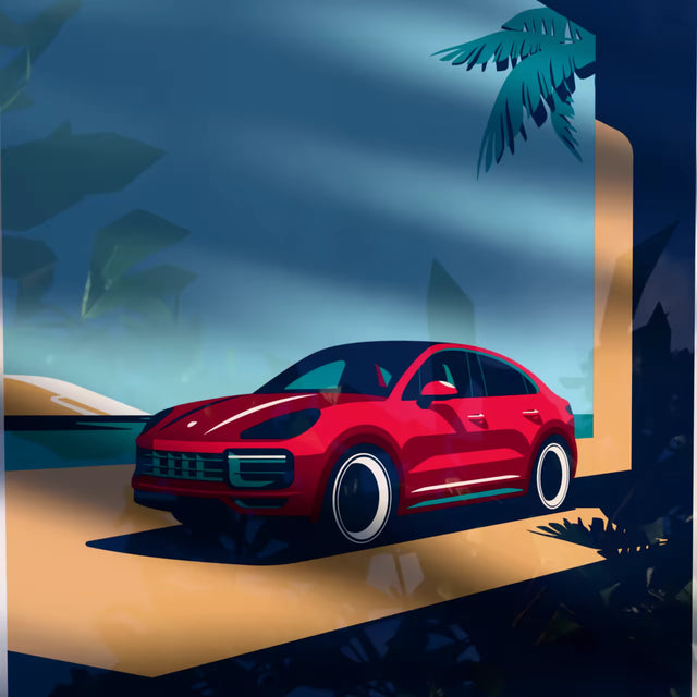 Cayenne at Dune's Edge - Car Print