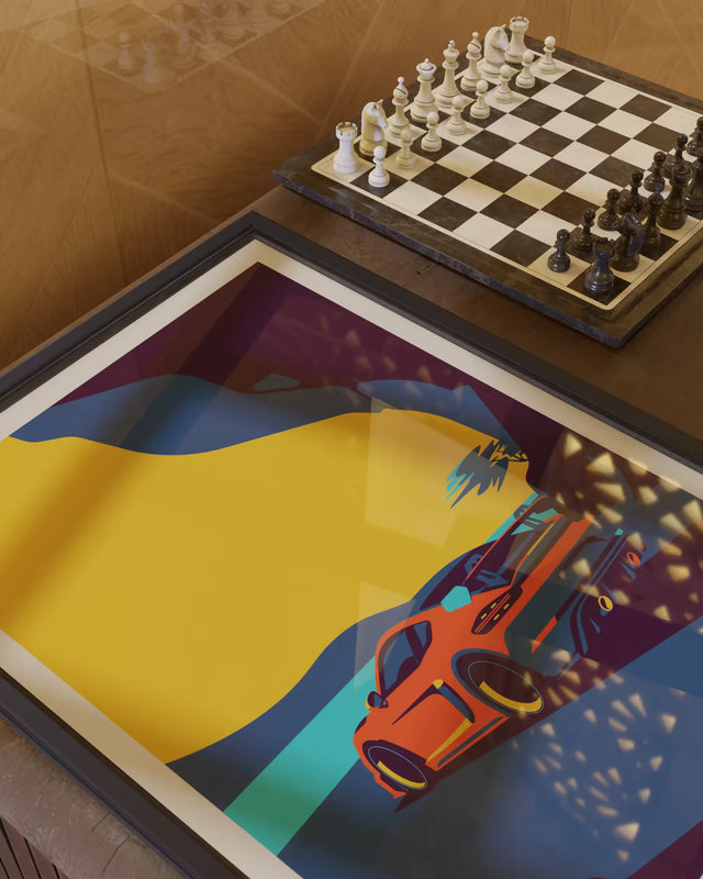 Cayman GT4 RS Unleashed from the Caves - Car Print