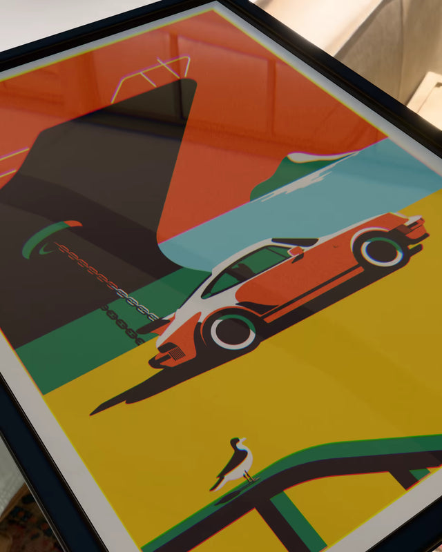 Classic Porsche turbo at the yard - Car Print