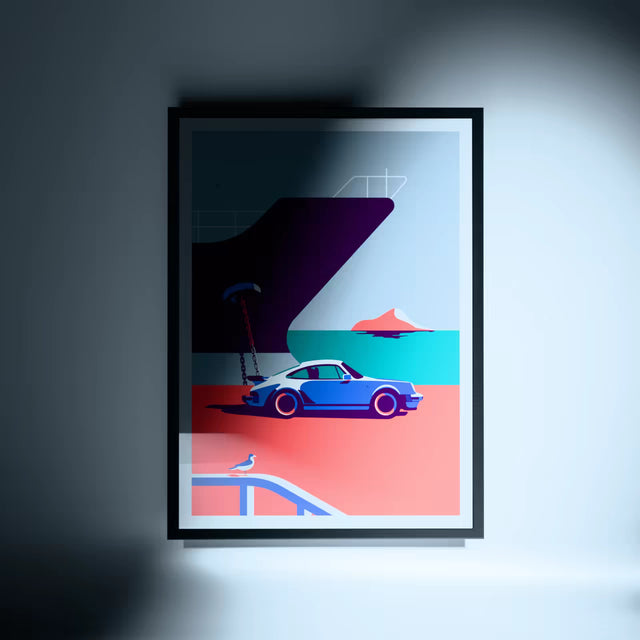 Classic Porsche turbo at the yard - Car Print