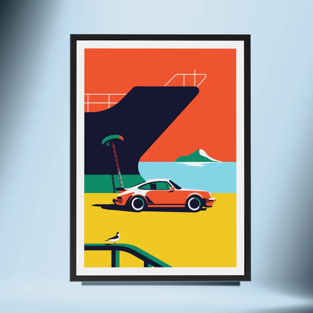 Classic Porsche turbo at the yard - Car Print