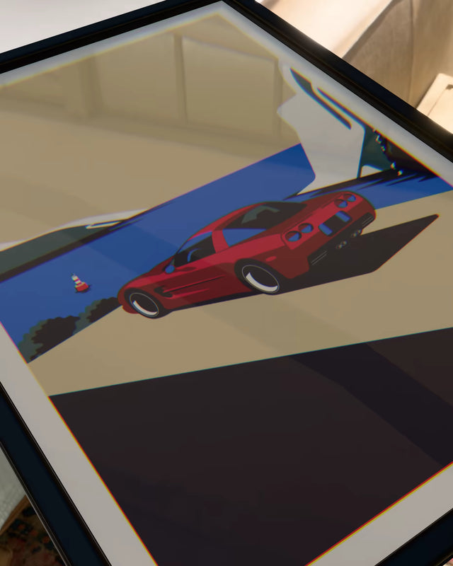 Cliffhanger Corvette C5 - Car Print