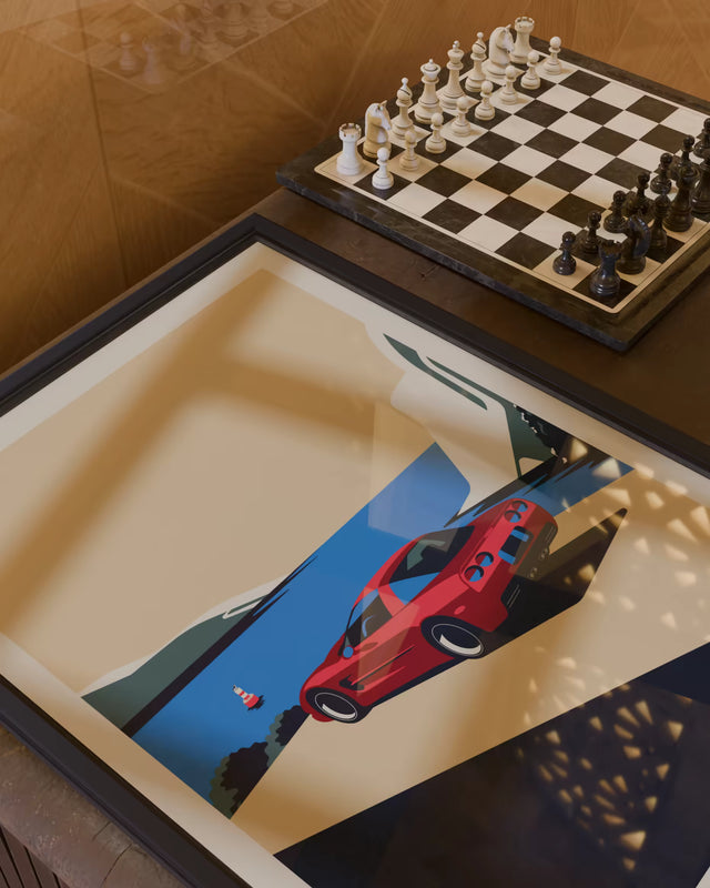 Cliffhanger Corvette C5 - Limited Edition, Premium Giclée Print