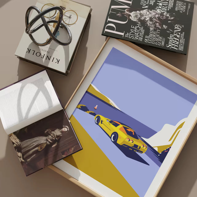 Cliffhanger Corvette C5 - Limited Edition, Premium Giclée Print