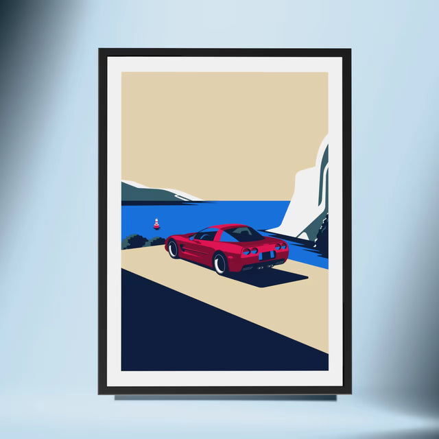 Cliffhanger Corvette C5 - Car Print