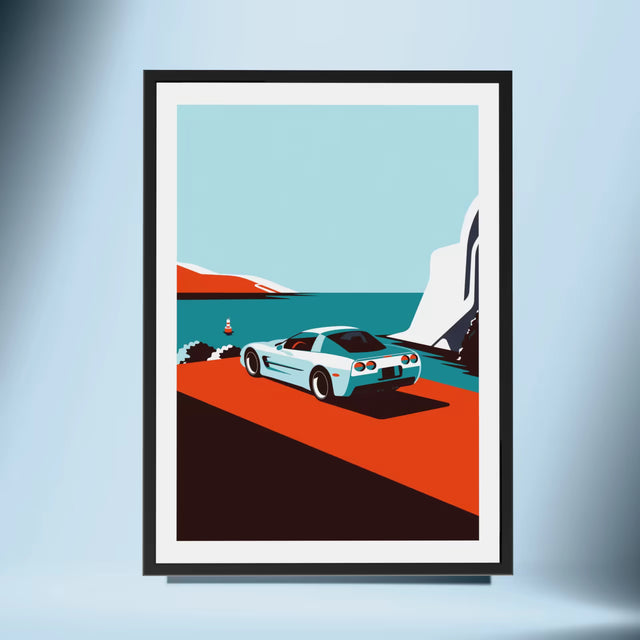 Cliffhanger Corvette C5 - Car Print
