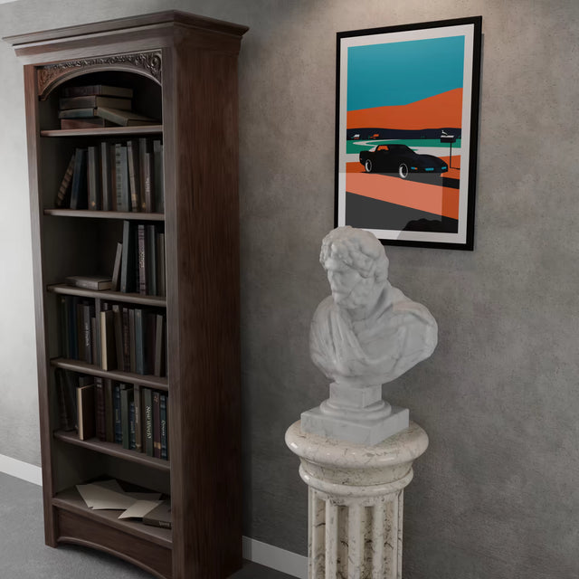 Corvette C4 Village stop - Limited Edition, Premium Giclée Print