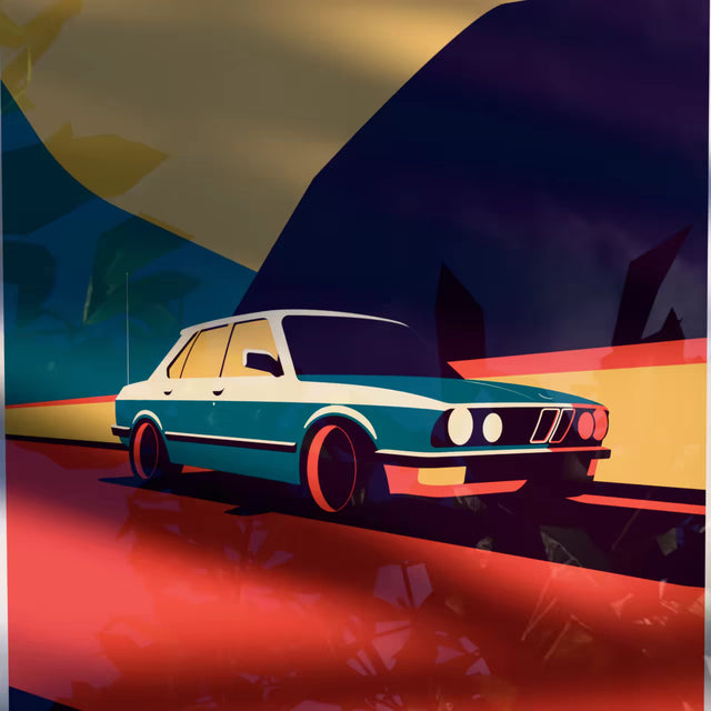 Crusing in My BMW e28 - Car Print