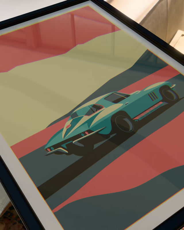 Desert Velocity Stingray C2 - Car Print
