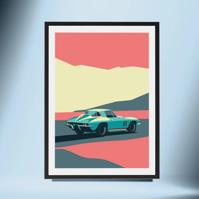 Desert Velocity Stingray C2 - Car Print