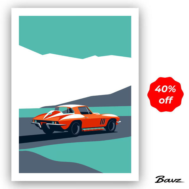 Desert Velocity Stingray C2 - Limited Edition, Premium Giclée Print