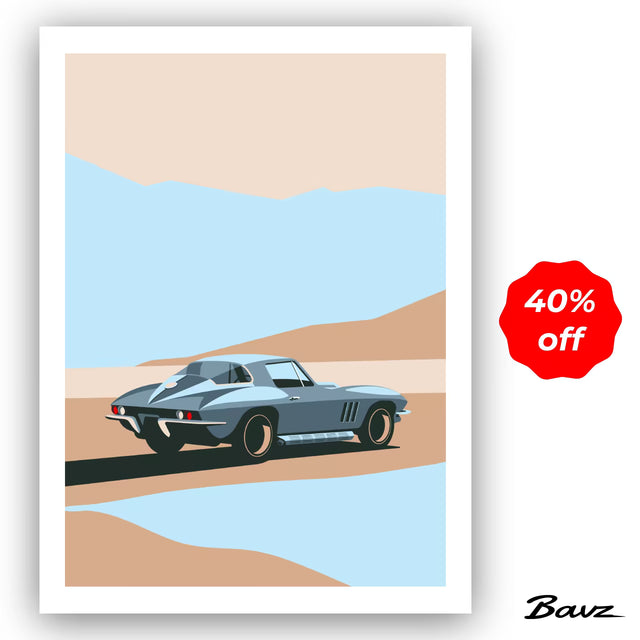 Desert Velocity Stingray C2 - Limited Edition, Premium Giclée Print