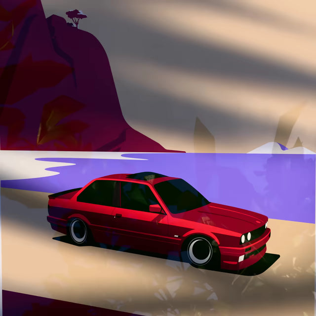 E30 BMW Low Rider - Car Print