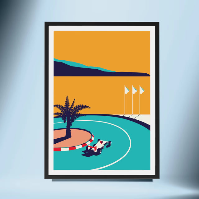 F1 Ayrton Senna Iconic Corner - Car print
