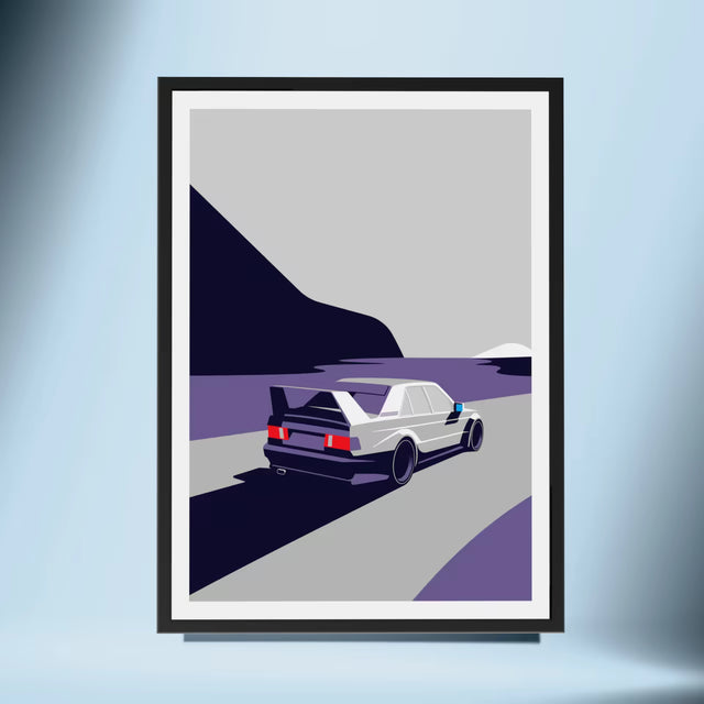 Golden Era of Mercedes Benz 190 - Car Print