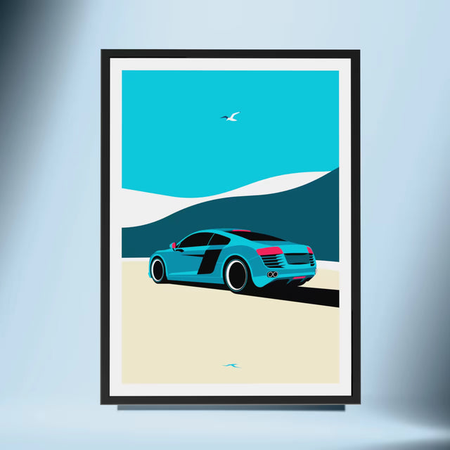 Gull Spots Audi R8 - Car Print