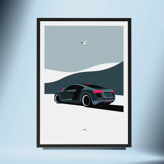 Gull Spots Audi R8 - Car Print