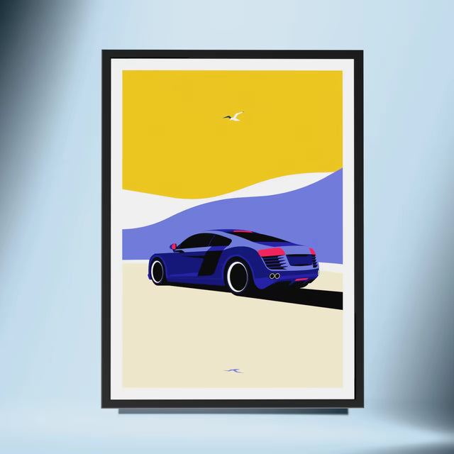 Gull Spots Audi R8 - Car Print