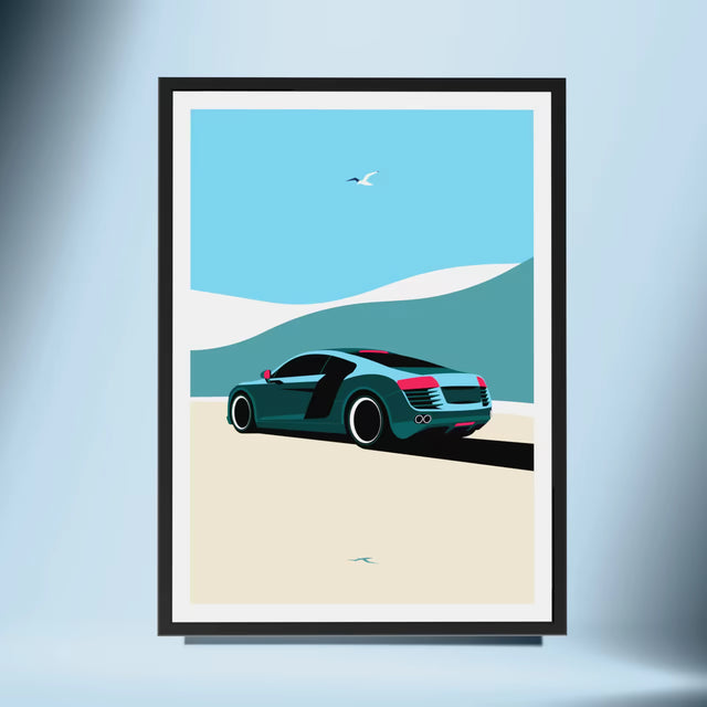 Gull Spots Audi R8 - Car Print
