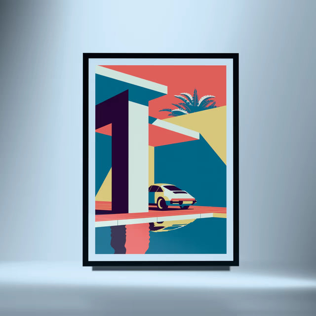 Hiding from Porsche Classic 911 - Car Print