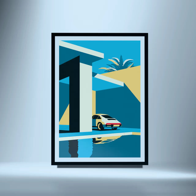 Hiding from Porsche Classic 911 - Car Print