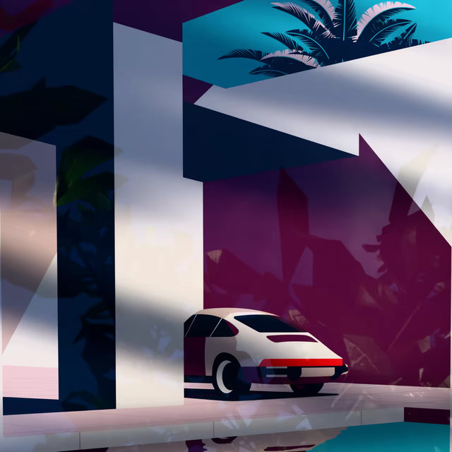 Hiding from Porsche Classic 911 - Car Print