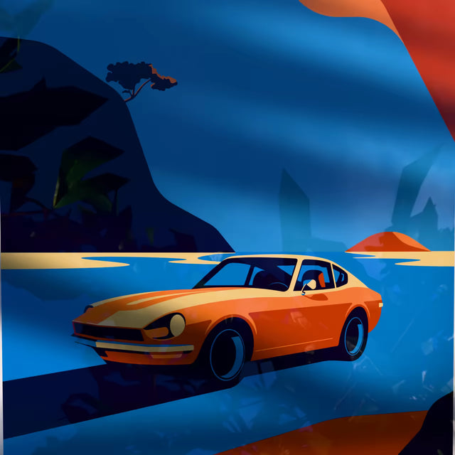 Is that a Datsun 240z round the corner? - Car Print
