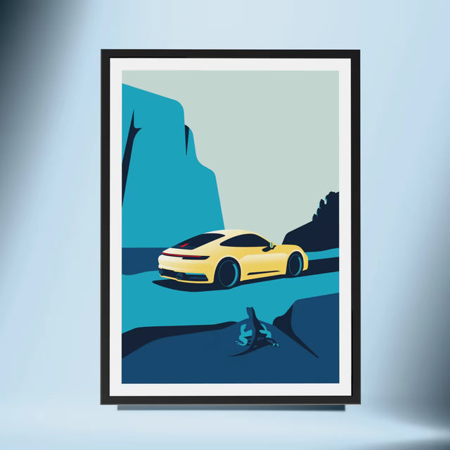 Lookout Iguana Porsche 992 - Car Print