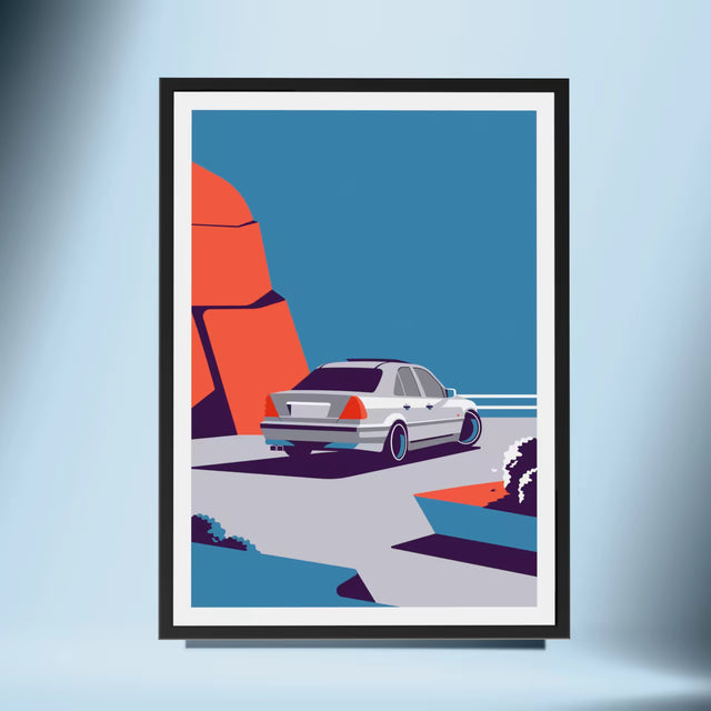 Masterpiece in Motion W202 Mercedes Benz - Car Print