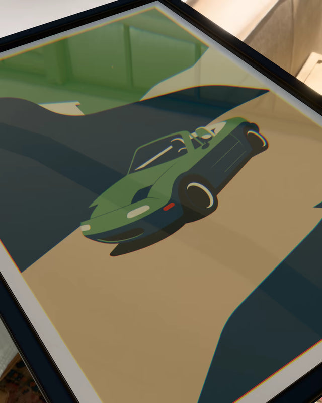Mazda MX5 Miata on the edge - Car Print