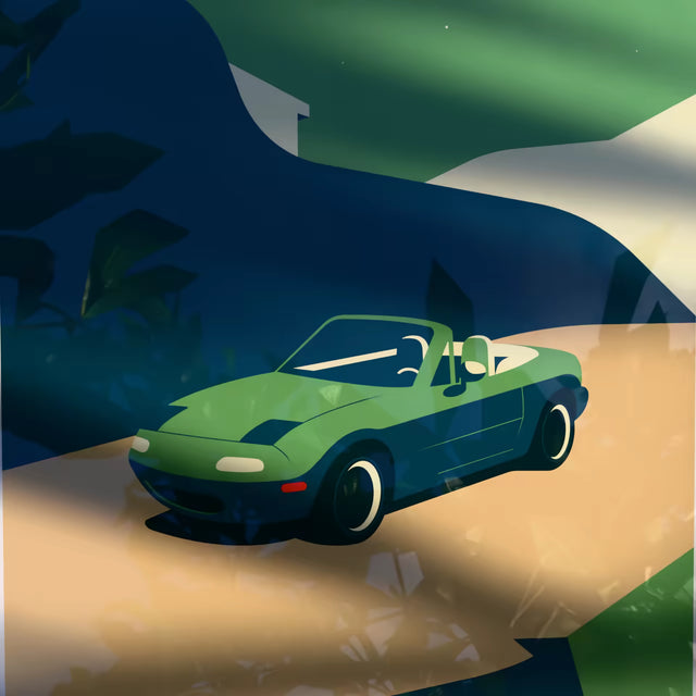 Mazda MX5 Miata on the edge - Car Print