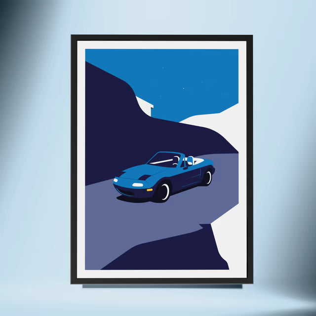 Mazda MX5 Miata on the edge - Car Print