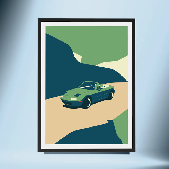 Mazda MX5 Miata on the edge - Car Print