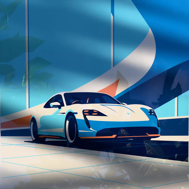 Mighty Porsche Taycan - Car Print
