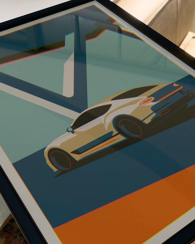 Mighty V8 Bentley GT Getting Ready - Car Print