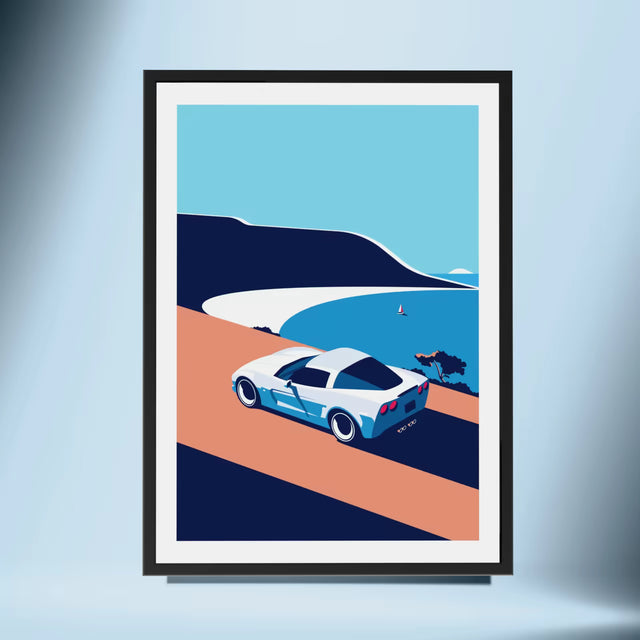 Ocean Overlook Corvette C6 - Car Print