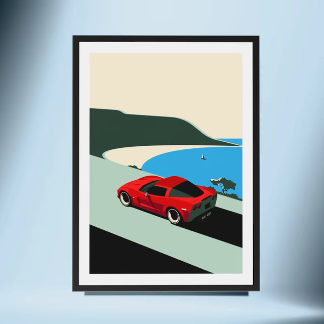 Ocean Overlook Corvette C6 - Car Print