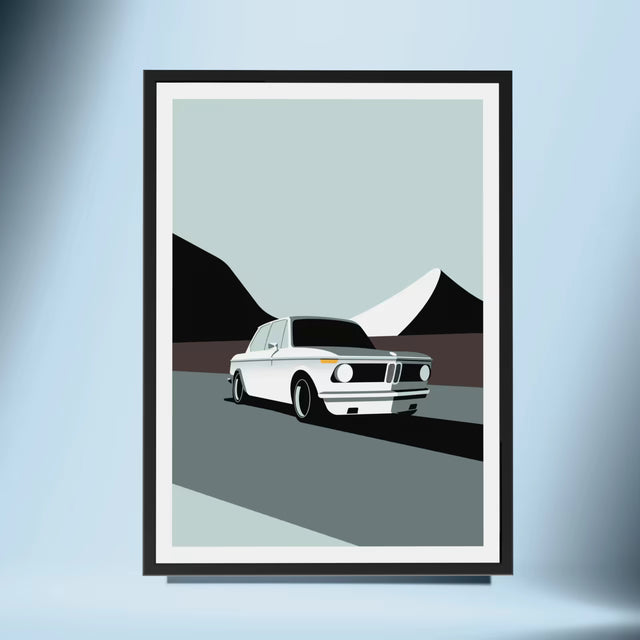 On my way with BMW 2002 - Car Print