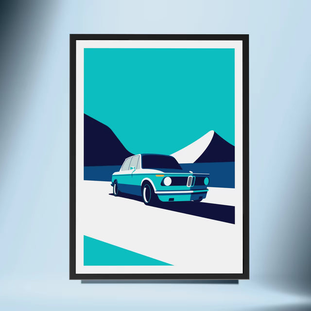 On my way with BMW 2002 - Car Print