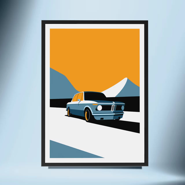 On my way with BMW 2002 - Car Print