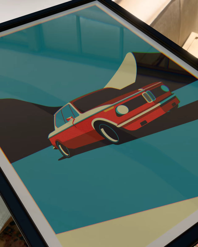 On my way with BMW 2002 - Car Print