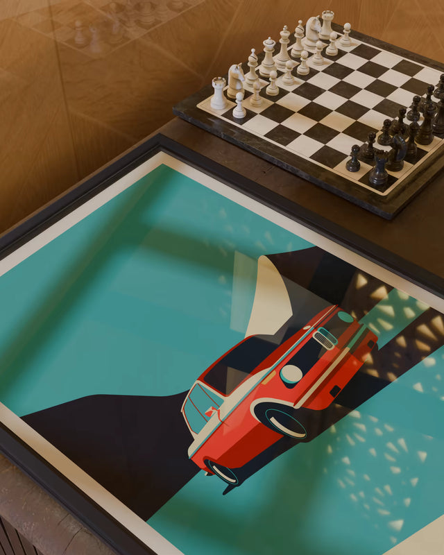 On my way with BMW 2002 - Car Print