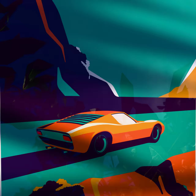 Outlaw Lamborghini Miura - Car Print