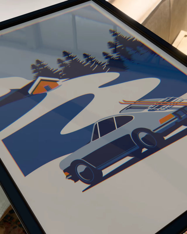 Porsche 911 ski trip - Car Print