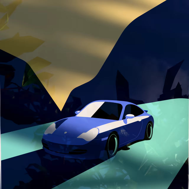 Porsche 996 on a midnight run - Car Print
