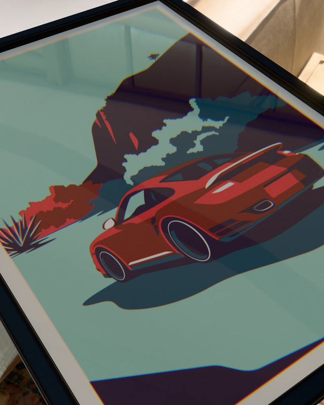 Porsche 997 Turbo Resting My Mountains - Car Print