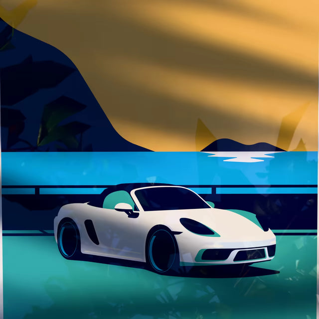 Porsche Boxster Resting by the Water - Car Print