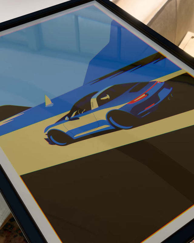 Porsche Targa By The Lagoon - Car Print