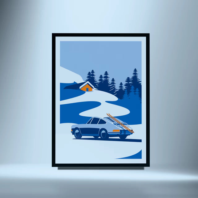 Porsche 911 ski trip - Car Print
