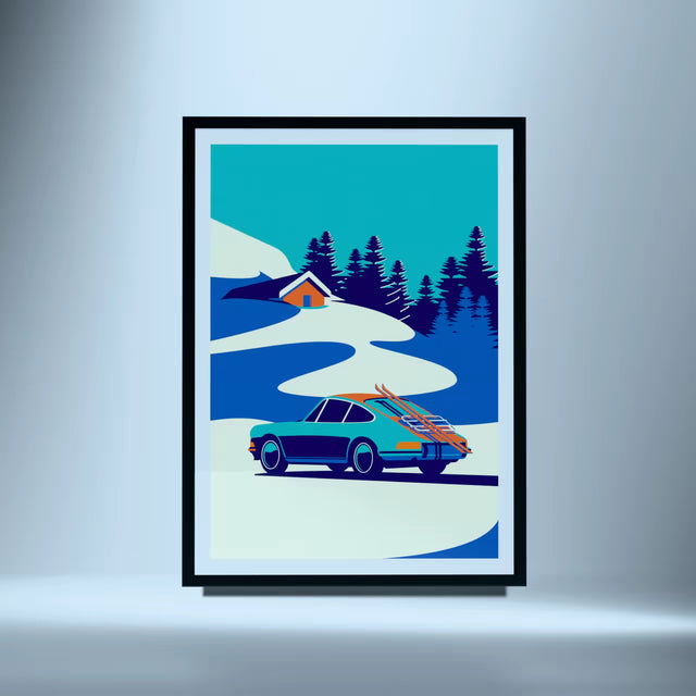 Porsche 911 ski trip - Car Print